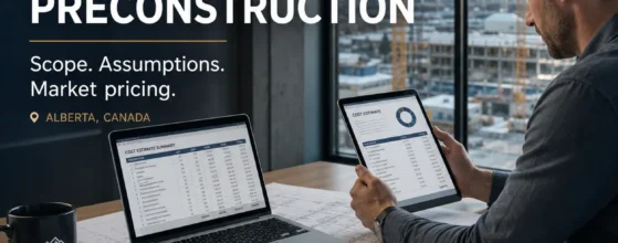 eros belotti - Calgary high-rise construction skyline representing Alberta construction budget overruns and preconstruction planning