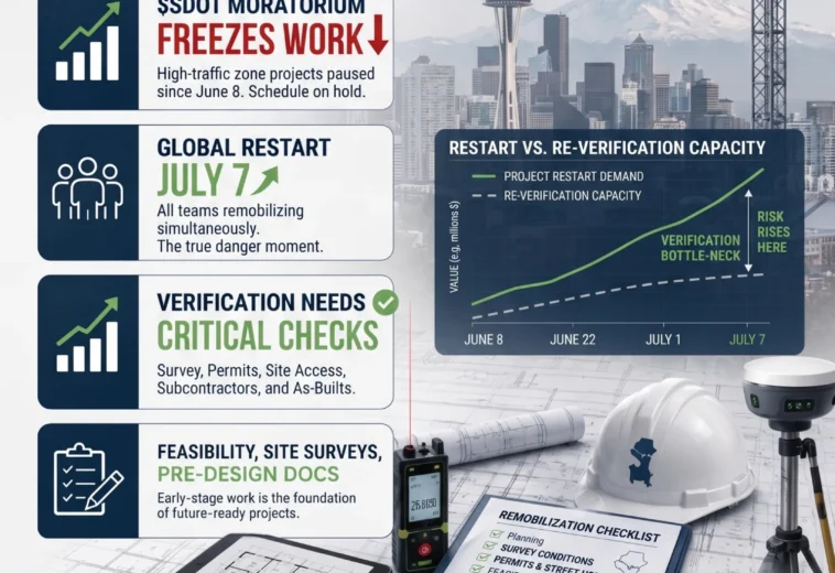 Seattle Construction Restart After the World Cup Pause: Why Remobilisation Is the Risk