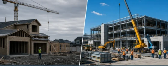 eros belotti -Alberta construction site with project plans reviewed before mobilization