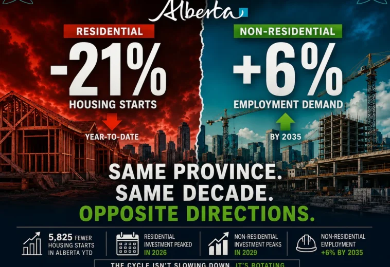 Alberta Construction Market 2026: -21% Rotation Explained