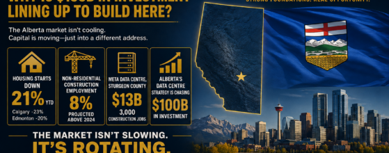 Alberta construction market 2026 growth chart — housing vs non-residential