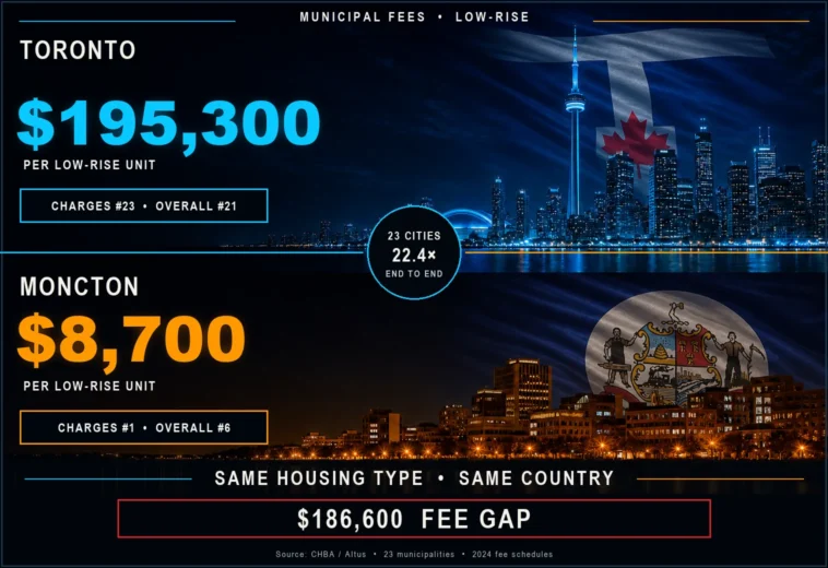Development Charges by City: The Full Canadian Ranking
