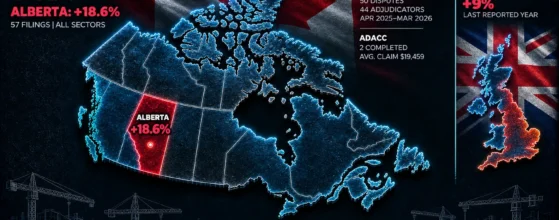 Alberta construction adjudication versus UK: 50 Alberta cases against 2,264 UK referrals under the same 60-day statutory clock