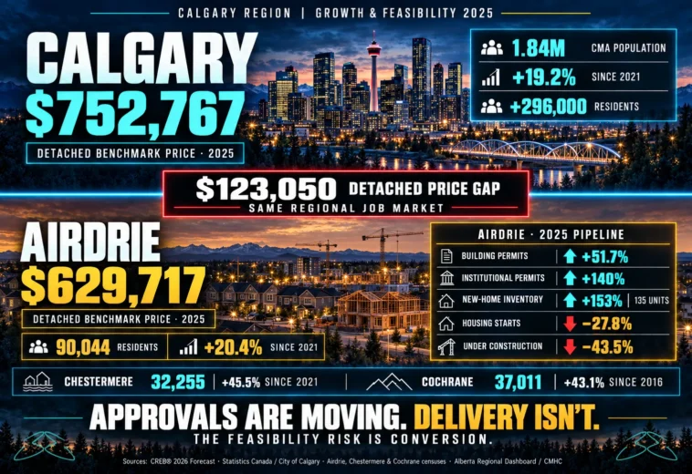 Calgary’s Housing Supply Gap: What the Airdrie, Chestermere and Cochrane Numbers Actually Show