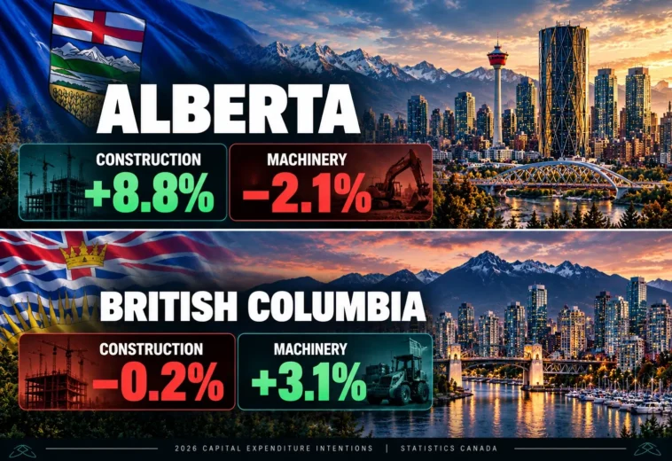 Alberta Capital Investment 2026: Construction Up, Machinery Down vs BC